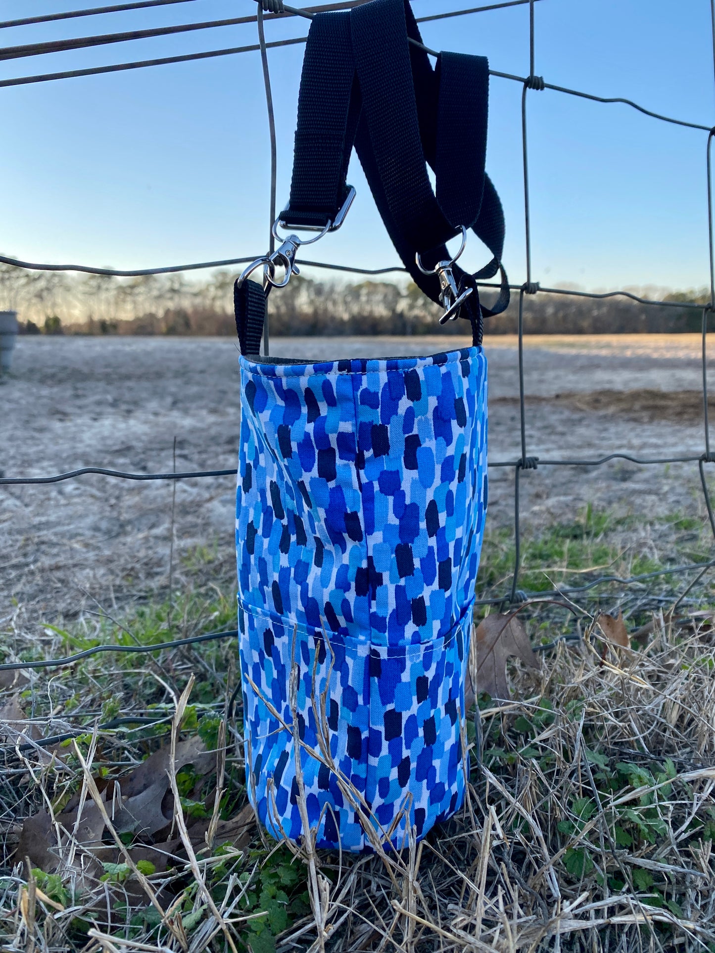 Painted Blues Water Bottle Crossbody Bag