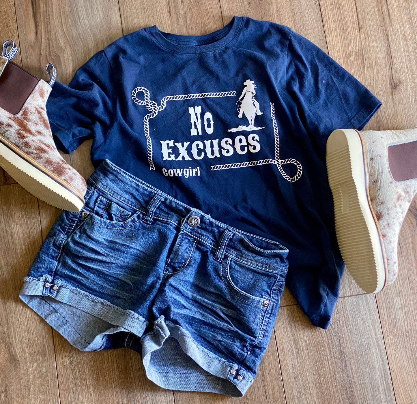 No Excuses CowGirl Tee