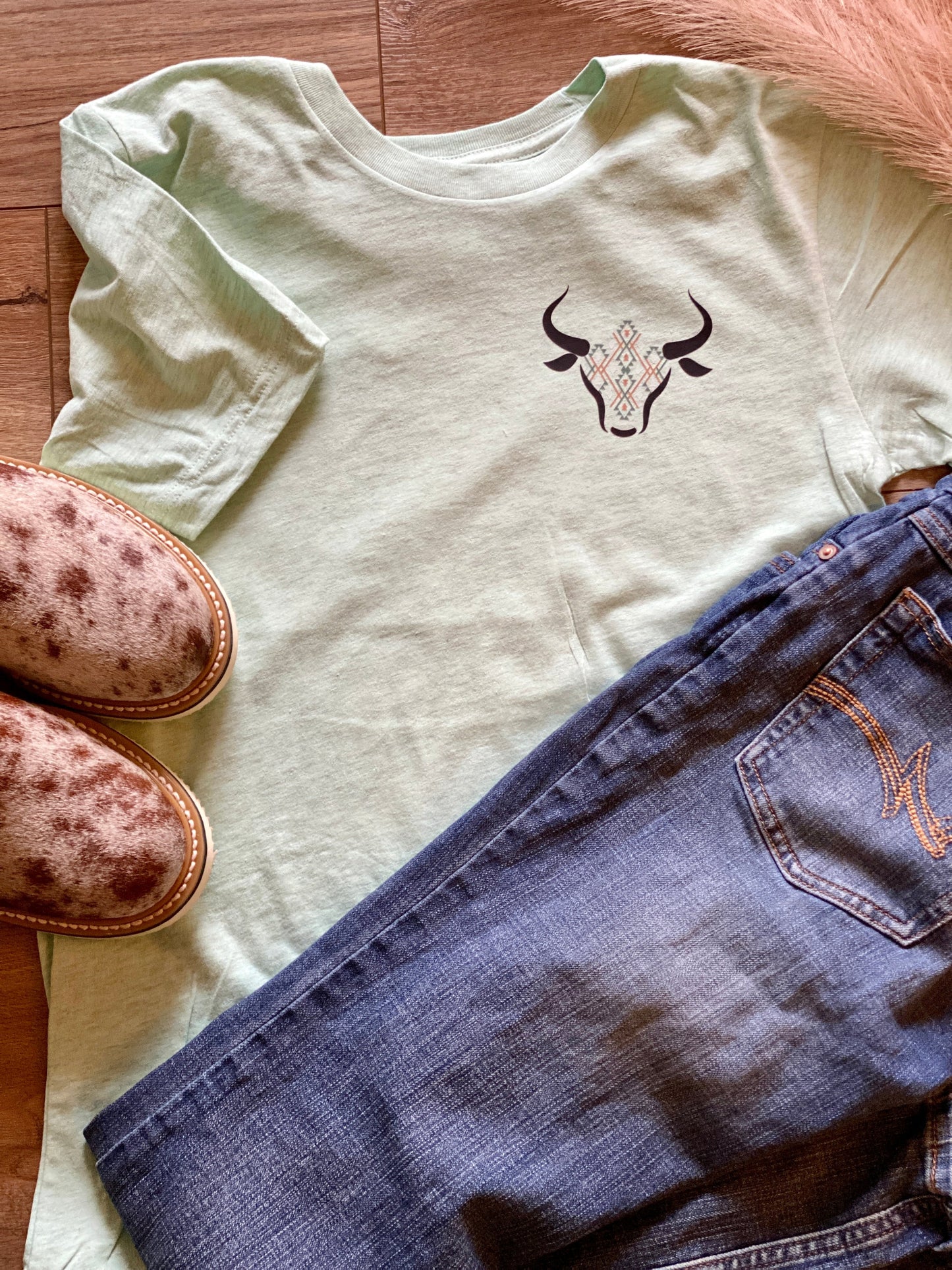 Aztec Bull Tee – Western Graphic Shirt | Rustic Rose Brand