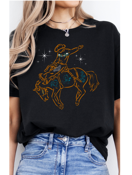 Paisley Bronc Rider Tee